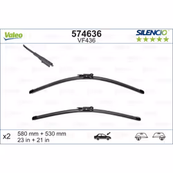 Balai d'essuie-glace VALEO 574636, Silencio Xtrm VF436, 580+530mm, 2 pièce - Vue supplémentaire 4