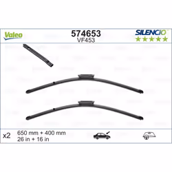 Balai d'essuie-glace VALEO 574653, Silencio Xtrm VF453, 650+400mm, 2 pièce - Vue supplémentaire 4