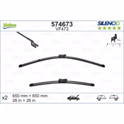 Balai d'essuie-glace VALEO 574673, Silencio Xtrm VF473, 650mm, Avant, 2 pièce - Vue supplémentaire 4