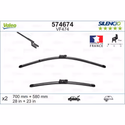 Balai d'essuie-glace VALEO 574674, Silencio Xtrm VF474, 700+580mm, 2 pièce - Vue supplémentaire 5