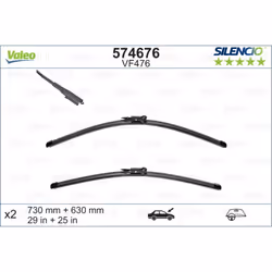 Balai d'essuie-glace VALEO 574676, Silencio Xtrm VF476, 730+630mm, 2 pièce - Vue supplémentaire 4