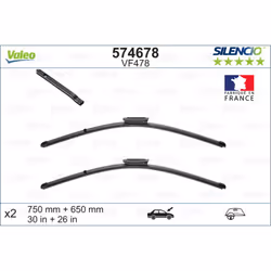 Balai d'essuie-glace VALEO 574678, Silencio Xtrm VF478, 750+650mm, 2 pièce - Vue supplémentaire 5