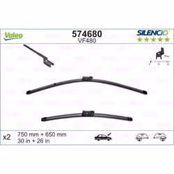 Balai d'essuie-glace VALEO 574680, Silencio Xtrm VF480, 750+650mm, 2 pièce - Vue supplémentaire 4
