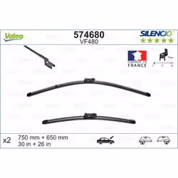 Balai d'essuie-glace VALEO 574680, Silencio Xtrm VF480, 750+650mm, 2 pièce - Vue supplémentaire 5