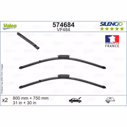 Balai d'essuie-glace VALEO 574684, Silencio Xtrm VF484, 800+750mm, 2 pièce - Vue supplémentaire 5