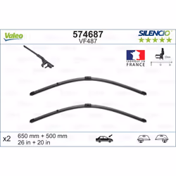 Balai d'essuie-glace VALEO 574687, Silencio Xtrm VF487, 650+500mm, 2 pièce - Vue supplémentaire 5