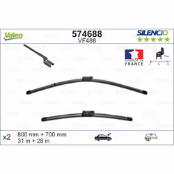Balai d'essuie-glace VALEO 574688, Silencio Xtrm VF488, 800+700mm, 2 pièce - Vue supplémentaire 5