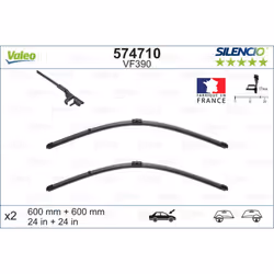 Balai d'essuie-glace VALEO 574710, Silencio VF390, 600mm, Avant, 2 pièce - Vue supplémentaire 5