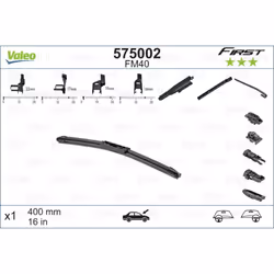 Balai d'essuie-glace VALEO 575002, First Flat Blade FM40, 400mm, Avant, 1 pièce - Vue supplémentaire 4