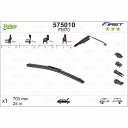 Balai d'essuie-glace VALEO 575010, First Flat Blade FM70, 700mm, Avant, 1 pièce - Vue supplémentaire 4