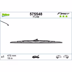 Balai d'essuie-glace VALEO 575548, First Blade VF48, 475mm, Avant, 1 pièce - Vue supplémentaire 5