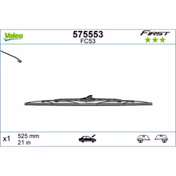 Balai d'essuie-glace VALEO 575553, First Blade VF53, 525mm, Avant, 1 pièce - Vue supplémentaire 5