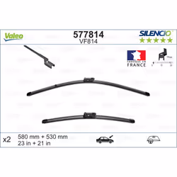 Balai d'essuie-glace VALEO 577814, Silencio Xtrm VF814, 580+530mm, 2 pièce - Vue supplémentaire 5