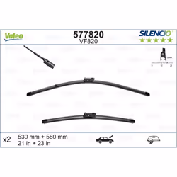 Balai d'essuie-glace VALEO 577820, Silencio VF820, 580+530mm, Avant, 2 pièce - Vue supplémentaire 4