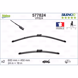 Balai d'essuie-glace VALEO 577824, Silencio Xtrm VF824, 600+450mm, 2 pièce - Vue supplémentaire 5