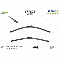 Balai d'essuie-glace VALEO 577828, Silencio Xtrm VF828, 600+450mm, 2 pièce - Vue supplémentaire 4