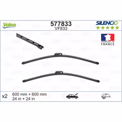 Balai d'essuie-glace VALEO 577833, Silencio VF833, 600mm, Avant, 2 pièce - Vue supplémentaire 5