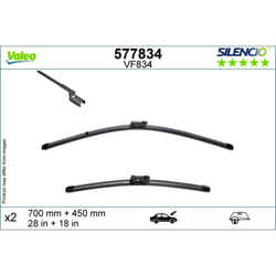 Balais d'essuie-glace plats VALEO VAL577834