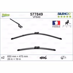 Balai d'essuie-glace VALEO 577849, Silencio Xtrm VF849, 650+475mm, 2 pièce - Vue supplémentaire 5