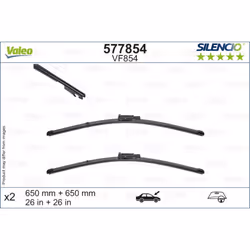 Balai d'essuie-glace VALEO 577854, Silencio VF854, 650mm, Avant, 2 pièce - Vue supplémentaire 4