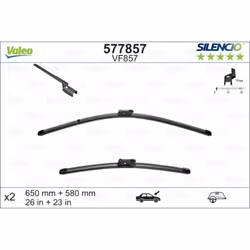 Balai d'essuie-glace VALEO 577857, Silencio Xtrm VF857, 650+580mm, 2 pièce - Vue supplémentaire 4