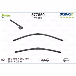 Balai d'essuie-glace VALEO 577859, Silencio Xtrm VF859, 650mm, Avant, 2 pièce - Vue supplémentaire 4