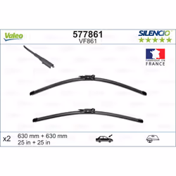 Balai d'essuie-glace VALEO 577861, Silencio Xtrm VF861, 630mm, Avant, 2 pièce - Vue supplémentaire 5