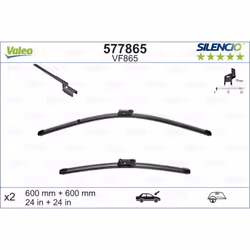 Balai d'essuie-glace VALEO 577865, Silencio Xtrm VF865, 600mm, Avant, 2 pièce - Vue supplémentaire 4