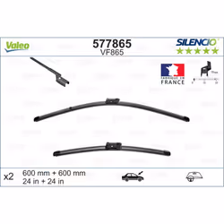 Balai d'essuie-glace VALEO 577865, Silencio Xtrm VF865, 600mm, Avant, 2 pièce - Vue supplémentaire 5