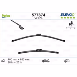Balai d'essuie-glace VALEO 577874, Silencio Xtrm VF874, 700+650mm, 2 pièce - Vue supplémentaire 4