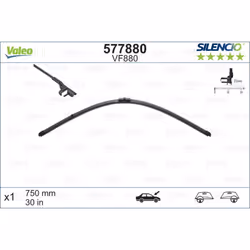 Balai d'essuie-glace VALEO 577880, Silencio VF880, 750mm, Avant, 1 pièce - Vue supplémentaire 4