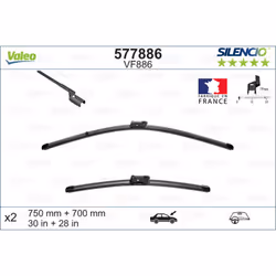 Balai d'essuie-glace VALEO 577886, Silencio Xtrm VF886, 750+700mm, 2 pièce - Vue supplémentaire 5