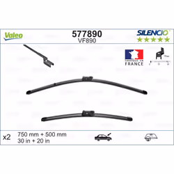 Balai d'essuie-glace VALEO 577890, Silencio Xtrm VF890, 750+500mm, 2 pièce - Vue supplémentaire 5