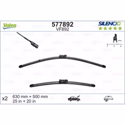 Balai d'essuie-glace VALEO 577892, Silencio Xtrm VF892, 630+500mm, 2 pièce - Vue supplémentaire 4