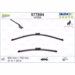 Balai d'essuie-glace VALEO 577894, Silencio VF894, 800+750mm, Avant, 2 pièce - Vue supplémentaire 4
