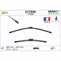 Balai d'essuie-glace VALEO 577896, Silencio Xtrm VF896, 680+500mm, 2 pièce - Vue supplémentaire 5