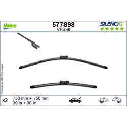 Balais d'essuie-glace plats VALEO VAL577898