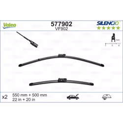 Balai d'essuie-glace VALEO 577902, Silencio VF902, 550+500mm, Avant, 2 pièce - Vue supplémentaire 4