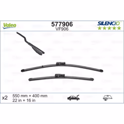 Balai d'essuie-glace VALEO 577906, Silencio Xtrm VF906, 550+400mm, 2 pièce - Vue supplémentaire 4