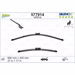 Balai d'essuie-glace VALEO 577914, Silencio VF914, 680+430mm, Avant, 2 pièce - Vue supplémentaire 4