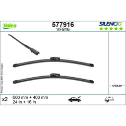 Balais d'essuie-glace plats VALEO VAL577916