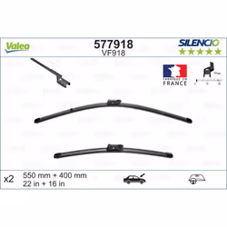 Balai d'essuie-glace VALEO 577918, Silencio Xtrm VF918, 550+400mm, 2 pièce - Vue supplémentaire 5