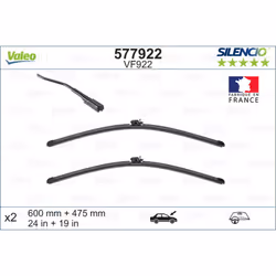 Balai d'essuie-glace VALEO 577922, Silencio Xtrm VF922, 600+475mm, 2 pièce - Vue supplémentaire 5
