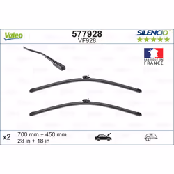 Balai d'essuie-glace VALEO 577928, Silencio Xtrm VF928, 700+450mm, 2 pièce - Vue supplémentaire 5