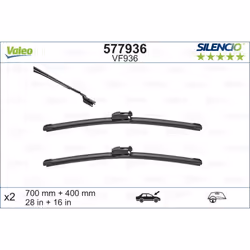 Balai d'essuie-glace VALEO 577936, Silencio Xtrm VF936, 700+400mm, 2 pièce - Vue supplémentaire 4