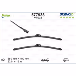 Balai d'essuie-glace VALEO 577938, Silencio Xtrm VF938, 550+400mm, 2 pièce - Vue supplémentaire 4