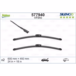 Balai d'essuie-glace VALEO 577940, Silencio Xtrm VF940, 600+450mm, 2 pièce - Vue supplémentaire 4