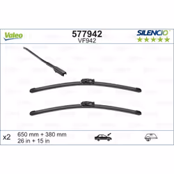 Balai d'essuie-glace VALEO 577942, Silencio Xtrm VF942, 650+380mm, 2 pièce - Vue supplémentaire 4
