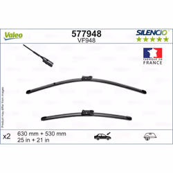 Balai d'essuie-glace VALEO 577948, Silencio, 630+530mm, Avant, 2 pièce - Vue supplémentaire 4