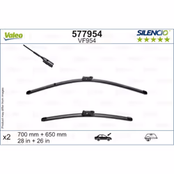 Balai d'essuie-glace VALEO 577954, Silencio, 700+650mm, Avant, 2 pièce